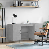 Desk Concrete Grey 140x50x75 cm Engineered Wood 829544