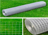140117 Mesh Fence Galvanised Steel Square 1x25 m Silver
