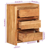 Drawer Cabinet 55x33x75 cm Solid Wood Acacia 4008894