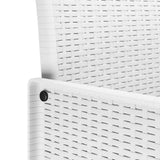 Garden Dining Set 5 pcs White Polt rattan 3378704