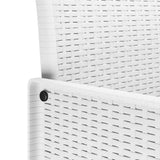 Garden Dining Set 11 pcs White Polt rattan 3378602