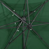 ZNTS Cantilever Garden Parasol with Double Top Green 250x250 cm 312361