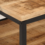 Coffee Table 45x45x35 cm Solid Rough Wood Mango 374067