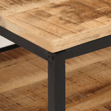 Coffee Table 45x45x35 cm Solid Rough Wood Mango 374067