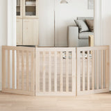 Dog Gate Foldable 3 Panels 150 cm Poplar Wood 352236