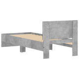 Bed Frame without Mattress with LED Lights Concrete Grey 90x190 cm Single 838837