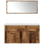 ZNTS 3 Piece Bathroom Furniture Set Old Wood Engineered Wood 3328587