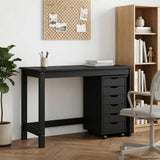 Desk and Rolling Cabinet Set MOSS 2 pcs Black 3438788