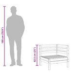 Garden Corner Sofa White Solid Wood Pine 806568