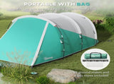 Three-Man, 3000mm Water-Resistant Two-Room Tunnel Tent - Green T3398P349027