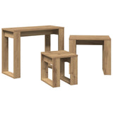 Nest of Tables 3 pcs Artisan Oak Engineered Wood 856679