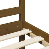 Bed Frame without Mattress Honey Brown 200x200 cm Solid Wood 3105428