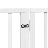 Dog Gate with Door Foldable 12 Panels White 960 cm Poplar Wood 3155564