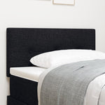 ZNTS LED Headboard Button Tufted Black 90 cm Fabric 3338098