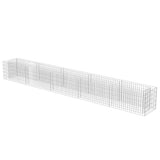 143565 Gabion Raised Bed Galvanised Steel 450x50x50 cm