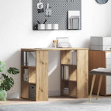 Desk with Shelf Artisan Oak 90 x 50 x 75 cm Engineered Wood 869513