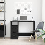 Desk with Drawers Black Oak 102x50x76 cm Engineered Wood 861993