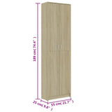 Hallway Wardrobe Sonoma Oak 55x25x189 cm Engineered Wood 802852