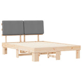 Bed Frame with Upholstered Headboard Light Grey 160 x 200 cm 877334