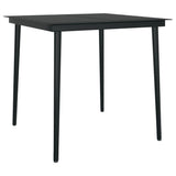 3 Piece Garden Dining Set Black 3099395