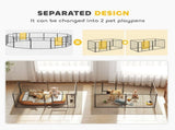 12 Panels Heavy Duty Puppy Playpen, for Small Dogs, Indoor and Outdoor Use - Silver T3398P349725