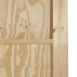Sliding Door Natural and Black 93 x 211 cm Solid Pine Wood 3333376