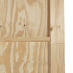 Sliding Door Manual White 83 x 232 cm Solid pine wood and steel 3333564