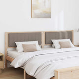 Upholstered Headboard Brown 200 cm Solid Pine Wood 879047