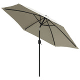 LED Cantilever Garden Parasol 3 m Sand White 42204