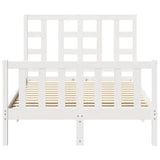 Bed Frame without Mattress White 120x200 cm Solid Wood Pine 3191967