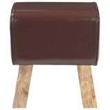 Bench 40 x 30 x 45 cm Real Leather Dark Brown 42042098