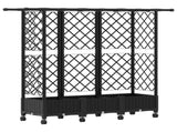 Raised Bed with Trellis and Roof Black 164 x 40 x 127 cm PP 3423121