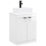Bathroom Furniture Set High Gloss White Engineered Wood 3404244