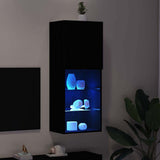 TV Cabinet Set Black Oak 40.5 x 30 x 102 cm Engineered Wood 863089