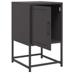 ZNTS Bedside Cabinet Black 36x39x60.5 cm Steel 846446