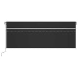 Manual Retractable Awning with Blind 4.5x3m Anthracite 3069439