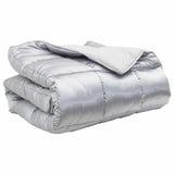 Winter Duvet Silver 220 x 260 cm Satin and Microfiber 42025870