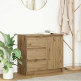 Sideboard with Drawer Artisan Oak 71x35x65 cm Engineered Wood 861579