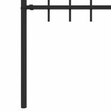 Spike Fence Asten Black 200 x 150 cm Powder-Coated Steel 42030082