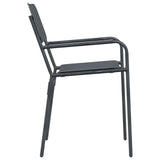 Garden Chairs 2 pcs Anthracite 51 x 55 x 81 cm Steel 42025097