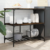 Kitchen Trolley Smoked Oak 100x50x95 cm Engineered Wood 842308
