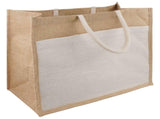 Jute Handbags with Pocket 10 pcs 42 x 33 x 19 cm 42012291