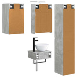 Bathroom Furniture Set 5 pcs Concrete Grey 3407250