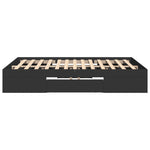 ZNTS Bed Frame without Mattress Black 120x200 cm Engineered Wood 3295479