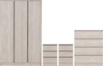 ZNTS Malvern 3 Door Wardrobe Bedroom Set 100-108-074