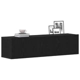 TV Cabinet Black Oak 120x30x30.5 cm Engineered Wood 862011