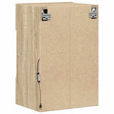 Wall Cabinets with LED Lights for TV 2 pcs Sonoma Oak 40x30x60.5 cm 837083