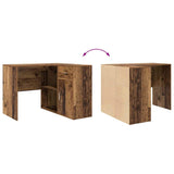 Corner Desk with Drawer Old Wood 102 x 88 x 75 cm 3337279