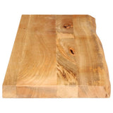 Table Top Live Edge 120x40x2.5 cm Solid Wood Mango 370446