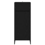 Bathroom Cabinet Black Oak 40 x 30 x 100 cm Engineered Wood 886498